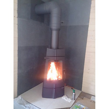 Invicta Chamane с дымоходом Schiedel Permeter 25 (150 мм) (видео)